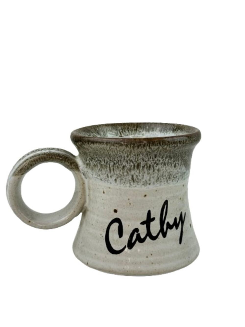 VTG 1978-81 Clay in Mind CATHY Cup Ceramic Handmade Studio Pottery Coffee Mug